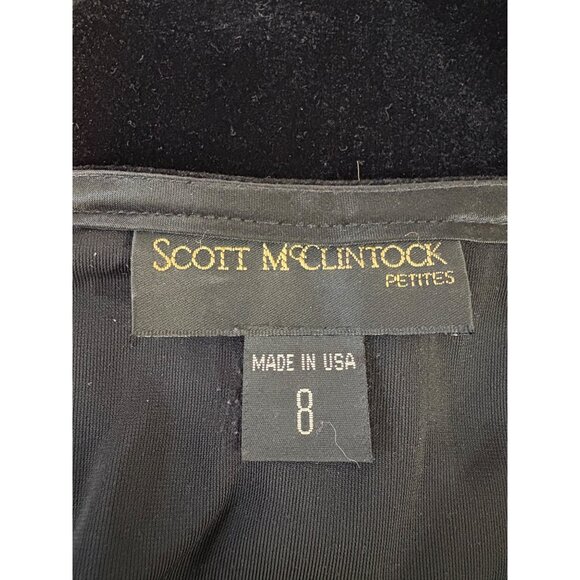 VTG Scott McClintock Black Velvet Midi/Maxi Skirt Sz 8 Old Money Romantic Luxury - Picture 2 of 9